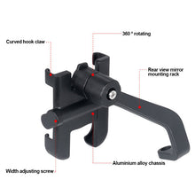 Load image into Gallery viewer, Motorcycle Phone Holder Can Rotate and Adjust Charging Mobile Phone Bicycle Mobile Holder
