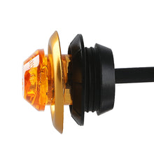 Load image into Gallery viewer, 1Pc 12V 3LED 3/4" Round Trailer Chrome Side Marker Lights Trucks Tractors Clearance Lights Lamp Bullet Amber Waterproof
