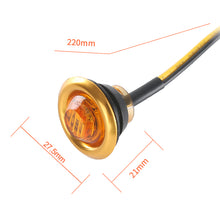 Load image into Gallery viewer, 1Pc 12V 3LED 3/4" Round Trailer Chrome Side Marker Lights Trucks Tractors Clearance Lights Lamp Bullet Amber Waterproof
