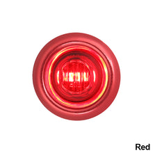 Load image into Gallery viewer, 1Pc 12V 3LED 3/4" Round Trailer Chrome Side Marker Lights Trucks Tractors Clearance Lights Lamp Bullet Amber Waterproof
