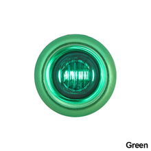 Load image into Gallery viewer, 1Pc 12V 3LED 3/4" Round Trailer Chrome Side Marker Lights Trucks Tractors Clearance Lights Lamp Bullet Amber Waterproof
