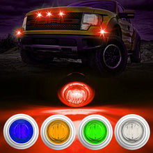 Load image into Gallery viewer, 1Pc 12V 3LED 3/4" Round Trailer Chrome Side Marker Lights Trucks Tractors Clearance Lights Lamp Bullet Waterproof

