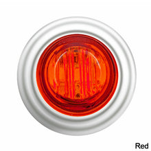 Load image into Gallery viewer, 1Pc 12V 3LED 3/4" Round Trailer Chrome Side Marker Lights Trucks Tractors Clearance Lights Lamp Bullet Waterproof
