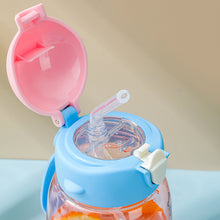 Load image into Gallery viewer, 600ml Portable Kids Water Bottle Sippy Cup Creative Cartoon Baby Feeding Cups with Straws Leakproof Water Bottles Outdoor Children's Cups
