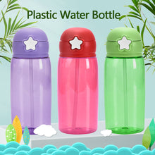Load image into Gallery viewer, 480ml Portable Kids Water Bottle Sippy Cup Creative Cartoon Baby Feeding Cups with Straws Leakproof Water Bottles Outdoor Children's Cups
