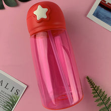 Load image into Gallery viewer, 480ml Portable Kids Water Bottle Sippy Cup Creative Cartoon Baby Feeding Cups with Straws Leakproof Water Bottles Outdoor Children's Cups

