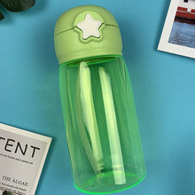 Load image into Gallery viewer, 480ml Portable Kids Water Bottle Sippy Cup Creative Cartoon Baby Feeding Cups with Straws Leakproof Water Bottles Outdoor Children's Cups
