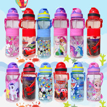 Load image into Gallery viewer, Portable Kids Water Bottle Sippy Cup Creative Cartoon Baby Feeding Cups with Straws Leakproof Water Bottles Outdoor Children's Cups
