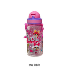 Load image into Gallery viewer, Portable Kids Water Bottle Sippy Cup Creative Cartoon Baby Feeding Cups with Straws Leakproof Water Bottles Outdoor Children's Cups
