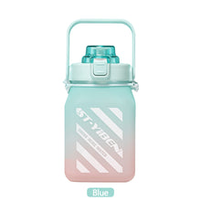 Load image into Gallery viewer, 1500ml Large Capacity Outdoor Sports Water Bottle With Straw Strap 3D Sticker For Girls Children Portable School Drinking Bottle
