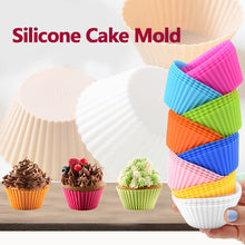 Load image into Gallery viewer, 12 Pcs/Set Silicone Cake Mold Round Shape Muffin Cupcake Baking Molds Bakeware Maker DIY Cake Decor Tools
