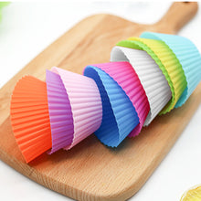 Load image into Gallery viewer, 12 Pcs/Set Silicone Cake Mold Round Shape Muffin Cupcake Baking Molds Bakeware Maker DIY Cake Decor Tools
