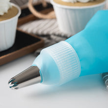Load image into Gallery viewer, 16/26Pcs Silicone Pastry Bag Tips Kitchen DIY Cake Icing Piping Cream Decorate Tool Reusable Pastry Bag+Stainless Nozzle

