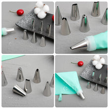 Load image into Gallery viewer, 9PCS Reusable Silicone Pastry Bag Tips Stainless Steel Piping Nozzles Cake Decorating Tips Set Confectionery Pastry Cream Baking DIY Tools
