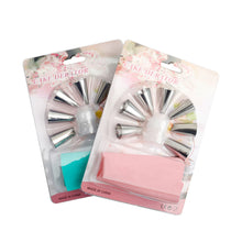 Load image into Gallery viewer, 9PCS Reusable Silicone Pastry Bag Tips Stainless Steel Piping Nozzles Cake Decorating Tips Set Confectionery Pastry Cream Baking DIY Tools
