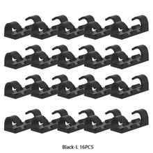 Load image into Gallery viewer, 16/20PCS Self-adhesive Cable Organizer Clips Wire Cable Management Desktop Workstation Wire Manager Cord Holder Charging Data Line Winder
