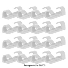 Load image into Gallery viewer, 16/20PCS Self-adhesive Cable Organizer Clips Wire Cable Management Desktop Workstation Wire Manager Cord Holder Charging Data Line Winder
