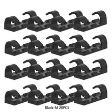 Load image into Gallery viewer, 16/20PCS Self-adhesive Cable Organizer Clips Wire Cable Management Desktop Workstation Wire Manager Cord Holder Charging Data Line Winder
