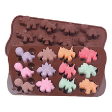 Load image into Gallery viewer, 12Cells Dinosaur Silicone Mold DIY Chocolate Cake Mold Baking Tray Dessert Pastry Cake Decorating Tools Ice Cube Mould
