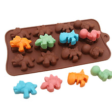 Load image into Gallery viewer, 12Cells Dinosaur Silicone Mold DIY Chocolate Cake Mold Baking Tray Dessert Pastry Cake Decorating Tools Ice Cube Mould
