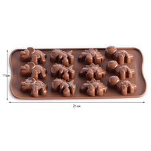 Load image into Gallery viewer, 12Cells Dinosaur Silicone Mold DIY Chocolate Cake Mold Baking Tray Dessert Pastry Cake Decorating Tools Ice Cube Mould
