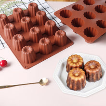 Load image into Gallery viewer, 12Cells/15Cells Silicone Mold Cannelés Bordelais Fluted Cake Mold Muffin Cupcake Baking Tray Dessert Pastry Cake Decorating Tools
