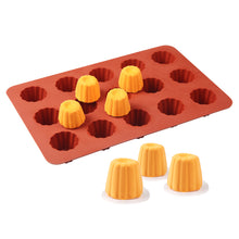 Load image into Gallery viewer, 12Cells/15Cells Silicone Mold Cannelés Bordelais Fluted Cake Mold Muffin Cupcake Baking Tray Dessert Pastry Cake Decorating Tools
