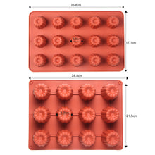 Load image into Gallery viewer, 12Cells/15Cells Silicone Mold Cannelés Bordelais Fluted Cake Mold Muffin Cupcake Baking Tray Dessert Pastry Cake Decorating Tools
