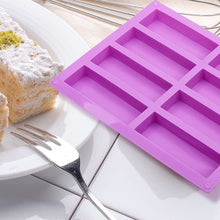 Load image into Gallery viewer, 8Cells Rectangle Silicone Baking Mould Engergy Bar Chocolate Fondant Molds Ice Cube Mold DIY Soap Mold Tools
