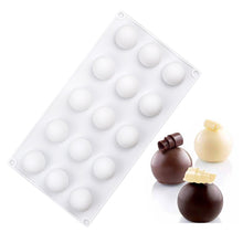 Load image into Gallery viewer, 15Cells Round Ball Silicone Cake Mold Cherry Goose Liver Mold Dessert Sugarcraft Chocolate Moulds Cupcake Baking Mold Bakeware Ice Cube Mold
