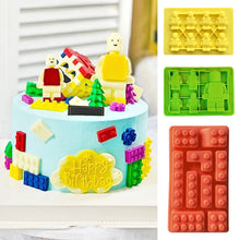Load image into Gallery viewer, Building Block Silicone Cake Mold Silicone Building Bricks Ice Cube Mold Fondant Cake Decoration Sugarcraft Chocolate Moulds Cupcake Baking Mold Bakeware
