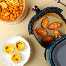 Load image into Gallery viewer, 50pcs 16cm Air Fryer Disposable Baking Papers 3-6L Air Fryer Liners Non-Stick Steamer Round Oil Paper Liners Kitchen Accessories
