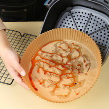 Load image into Gallery viewer, 50pcs 16cm Air Fryer Disposable Baking Papers 3-6L Air Fryer Liners Non-Stick Steamer Round Oil Paper Liners Kitchen Accessories
