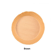 Load image into Gallery viewer, 50pcs 16cm Air Fryer Disposable Baking Papers 3-6L Air Fryer Liners Non-Stick Steamer Round Oil Paper Liners Kitchen Accessories
