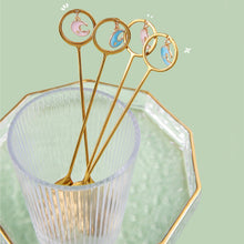 Load image into Gallery viewer, 304 Stainless Steel Coffee Tea Spoon Dessert Cake Fork Moon Star Pendant Coffee Milk Mixing Spoon Fruit Fork Tableware
