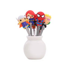 Load image into Gallery viewer, 8pcs/set Mini Stainless Steel Hero Fruit Fork Kids Cute Cartoon Hero Dessert Forks Children Lunch Dessert Fruit Decoration Forks
