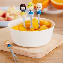 Load image into Gallery viewer, 6pcs/set Mini Stainless Steel Princess Fruit Fork Kids Girls Cute Cartoon Princess Dessert Forks Children Lunch Dessert Fruit Decoration Forks
