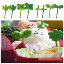 Load image into Gallery viewer, 8pcs/set Leaves Fruit Fork Kids Snack Dessert Decoration Forks Toothpick Lunch Salad Decoration Accessories Cake Picks
