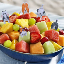 Load image into Gallery viewer, 6pcs/set Cute Cat Dog Fruit Fork Kids Snack Dessert Decoration Forks Toothpick Lunch Salad Decoration Accessories Cake Picks
