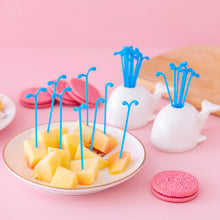 Load image into Gallery viewer, 16pcs/set Cute Whale Fruit Fork Kids Snack Dessert Decoration Forks Toothpick Lunch Salad Decoration Accessories Cake Picks
