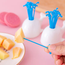 Load image into Gallery viewer, 16pcs/set Cute Whale Fruit Fork Kids Snack Dessert Decoration Forks Toothpick Lunch Salad Decoration Accessories Cake Picks
