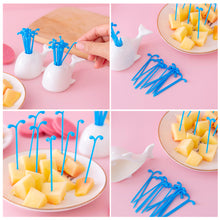 Load image into Gallery viewer, 16pcs/set Cute Whale Fruit Fork Kids Snack Dessert Decoration Forks Toothpick Lunch Salad Decoration Accessories Cake Picks
