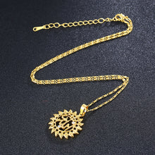 Load image into Gallery viewer, Stainless Steel Chain Arabic Women Gold Color Muslim Islamic God Allah Charm Pendant Necklace for Jewelry Ramadan Gift
