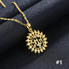 Load image into Gallery viewer, Stainless Steel Chain Arabic Women Gold Color Muslim Islamic God Allah Charm Pendant Necklace for Jewelry Ramadan Gift
