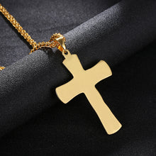 Load image into Gallery viewer, Hip Hop Unisex Gold Color Cross Jesus Pendant Necklace For Women Men Jewelry Gifts
