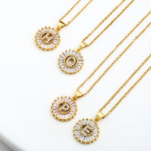Load image into Gallery viewer, Women Girls Initial Letter Necklace Copper Zircon 26 Letters Pendant Necklace Jewelry Gift
