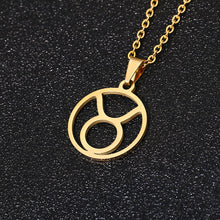 Load image into Gallery viewer, Classic Design Stainless Steel 12 Constellations Pendant Necklace For Women Men Couple Fashion Jewelry
