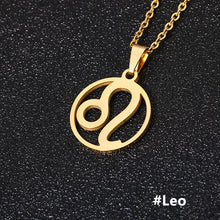 Load image into Gallery viewer, Classic Design Stainless Steel 12 Constellations Pendant Necklace For Women Men Couple Fashion Jewelry
