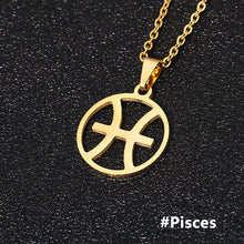 Load image into Gallery viewer, Classic Design Stainless Steel 12 Constellations Pendant Necklace For Women Men Couple Fashion Jewelry
