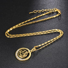 Load image into Gallery viewer, Fashion Gold Color Islamic God Allah Pendant Necklace Muslim Women Charm Jewelry
